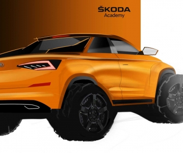 Sketch de um one-off de uma pick-up da Skoda