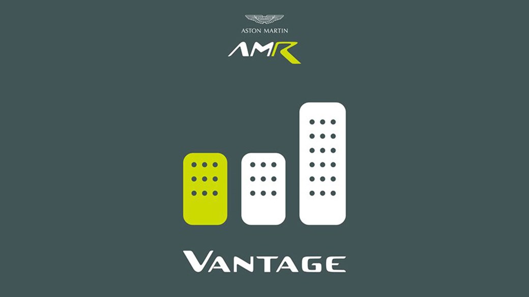 Teaser do novo Aston Martin Vantage AMR com caixa manual