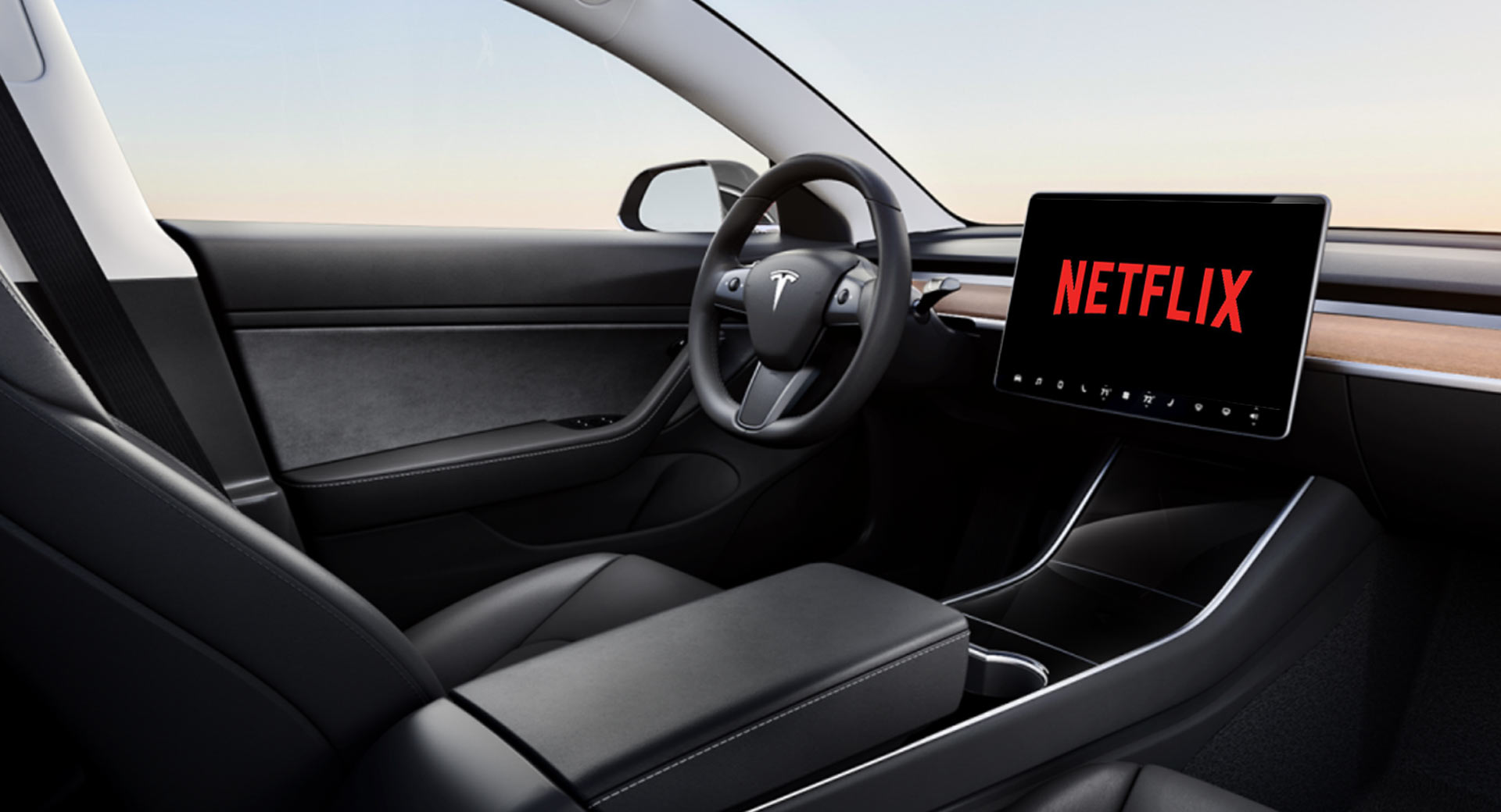 Tesla vai ter Netflix e Youtube