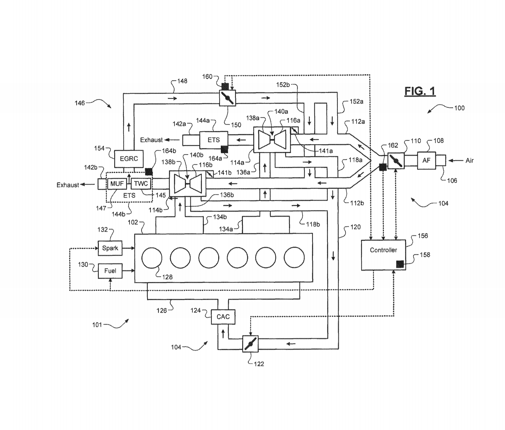 Imagem da patente do novo motor de seis cilindros em linha