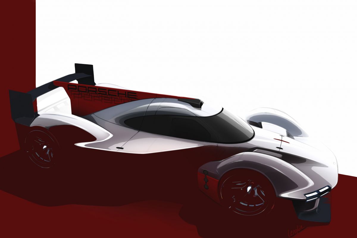 Sketch do novo protótipo de Le Mans da Porsche
