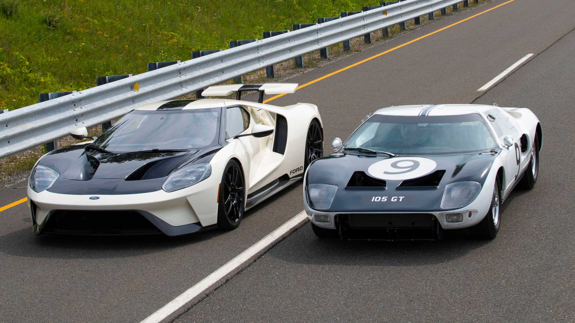 Ford GT Heritage Edition e Ford GT protótipo 1964