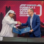 Assinatura do acordo para o GP do Qatar