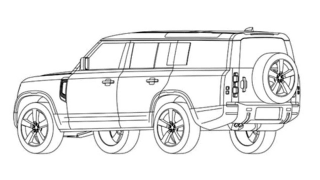 Land Rover Defender 130 patente