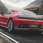 Render digital do Porsche 718 Cayman elétrico