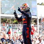 Max Verstappen comemora triunfo no Azerbaijão