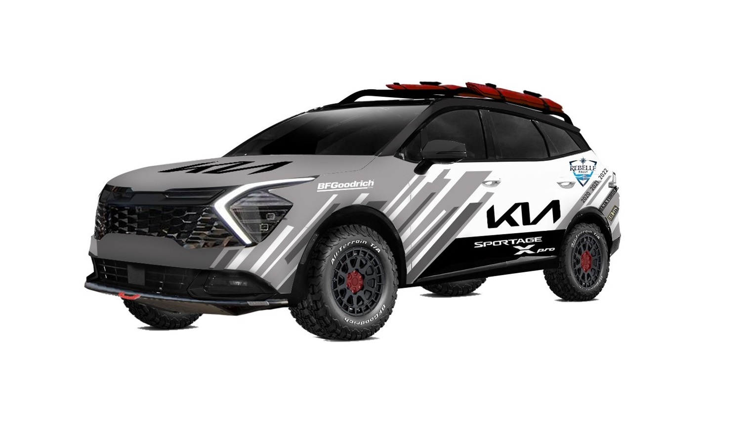 2023 Sportage X-Pro Rebelle Rally Rig Rendering