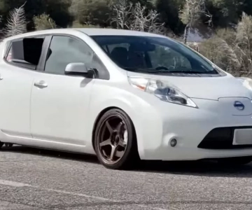 Nissan Leaf convertido numa máquina para pista