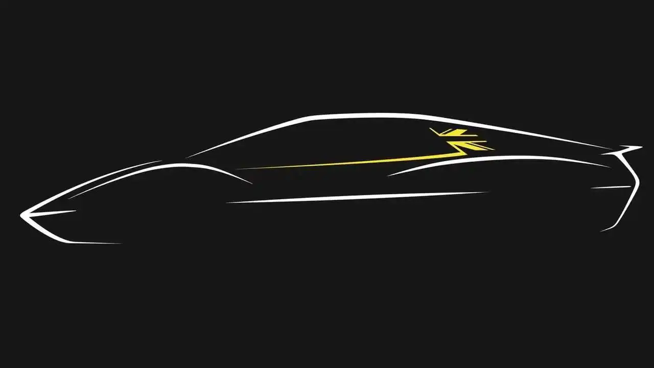 Sketch do supercarro elétrico da Lotus