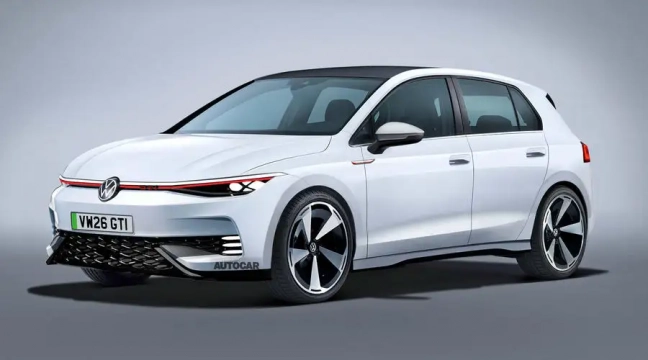 Render digital do VW Golf GTI pela Autocar