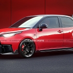 Render do Toyota GR Starlet da autoria da Carscoops