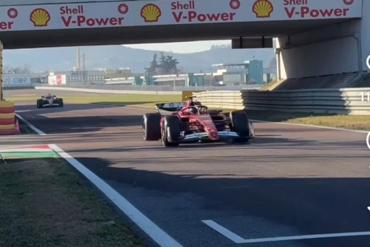 Carlos Sainz pai e filho em Fiorano
