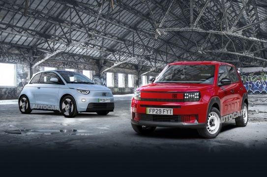 Render dos futuros Fiat 500 e Panda - Autocar