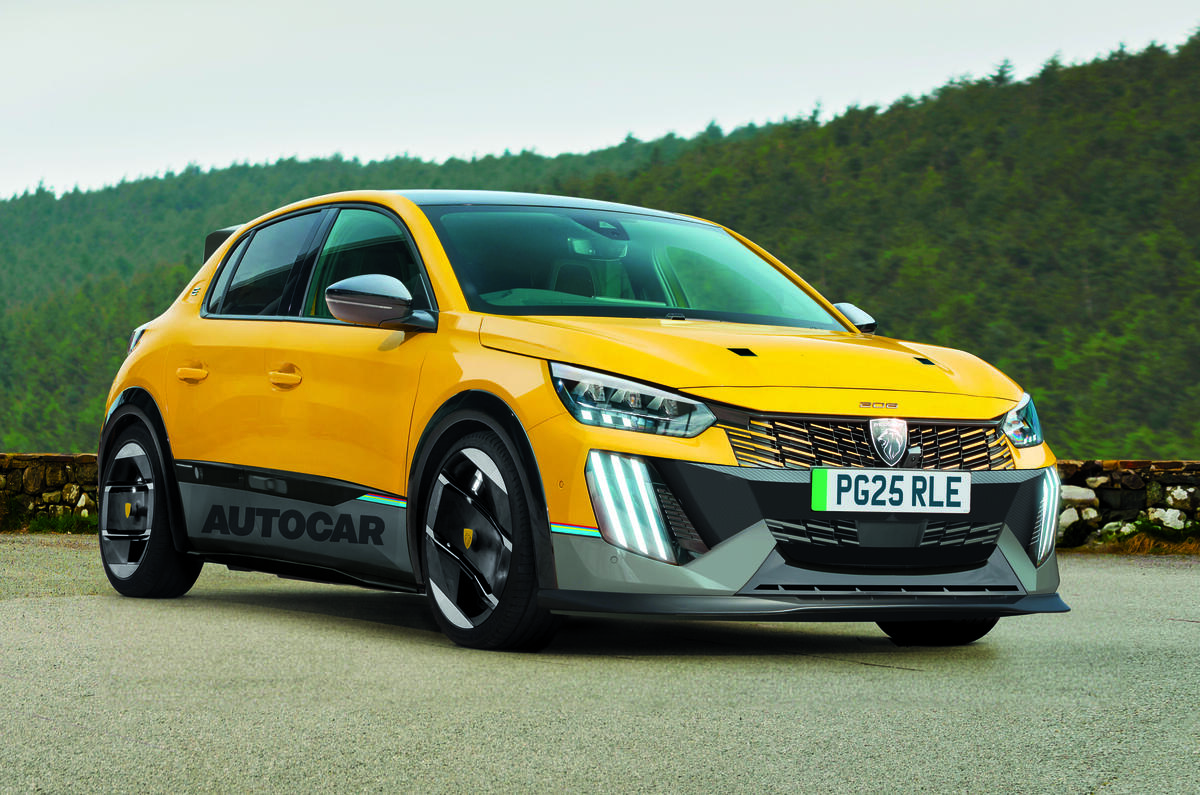 Peugeot e-208 GTi - render da Autocar