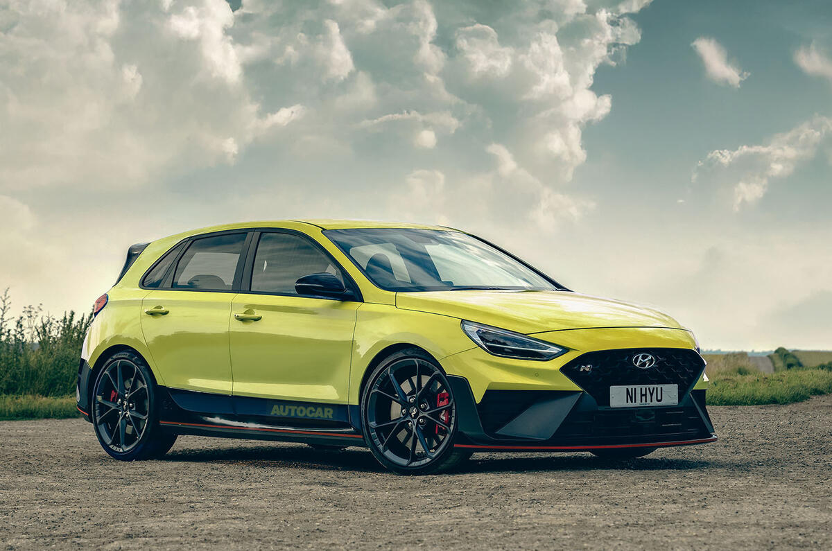 Render do renovado Hyundai i30 N - autoria da Autocar