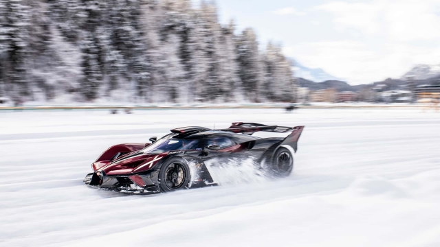 Bugatti on the ice at St. Moritz