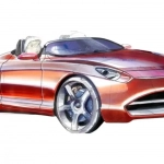 Sketch do Alfa Romeo roadster que nunca avançou