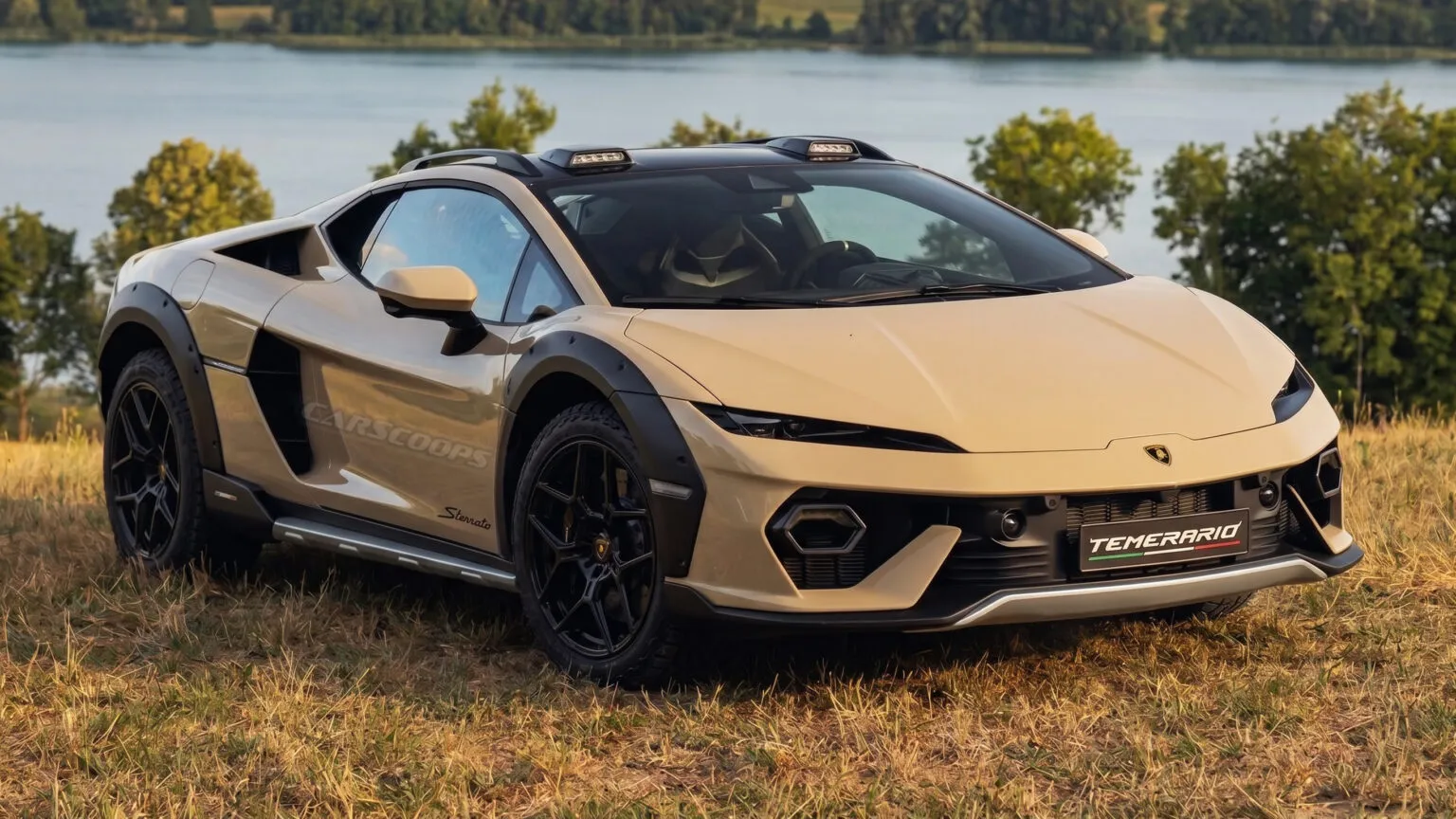 Lamborghini Temerario Sterrato - render digital da Carscoops
