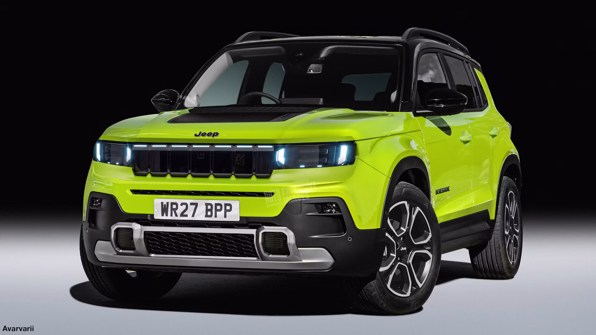 Jeep Renegade - render digital da autoria de Avarvarii